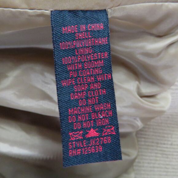 Y2k Vintage Yoki Tan Faux Leather Moto Jacket Large - Picture 4 of 5